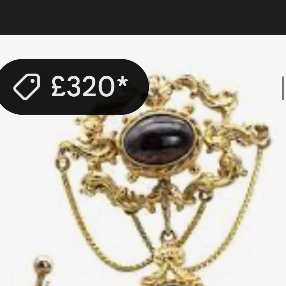 DKNY Gold and Black Brooch with Red Accents Hard To Find! - Picture 10 of 10